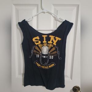 Seven deadly sins off the shoulder shirt